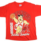 VINTAGE BASKETBALL TEAM  ARKANSAS RAZORBACKS TEE SHIRT 1994 SIZE LARGE MADE IN USA