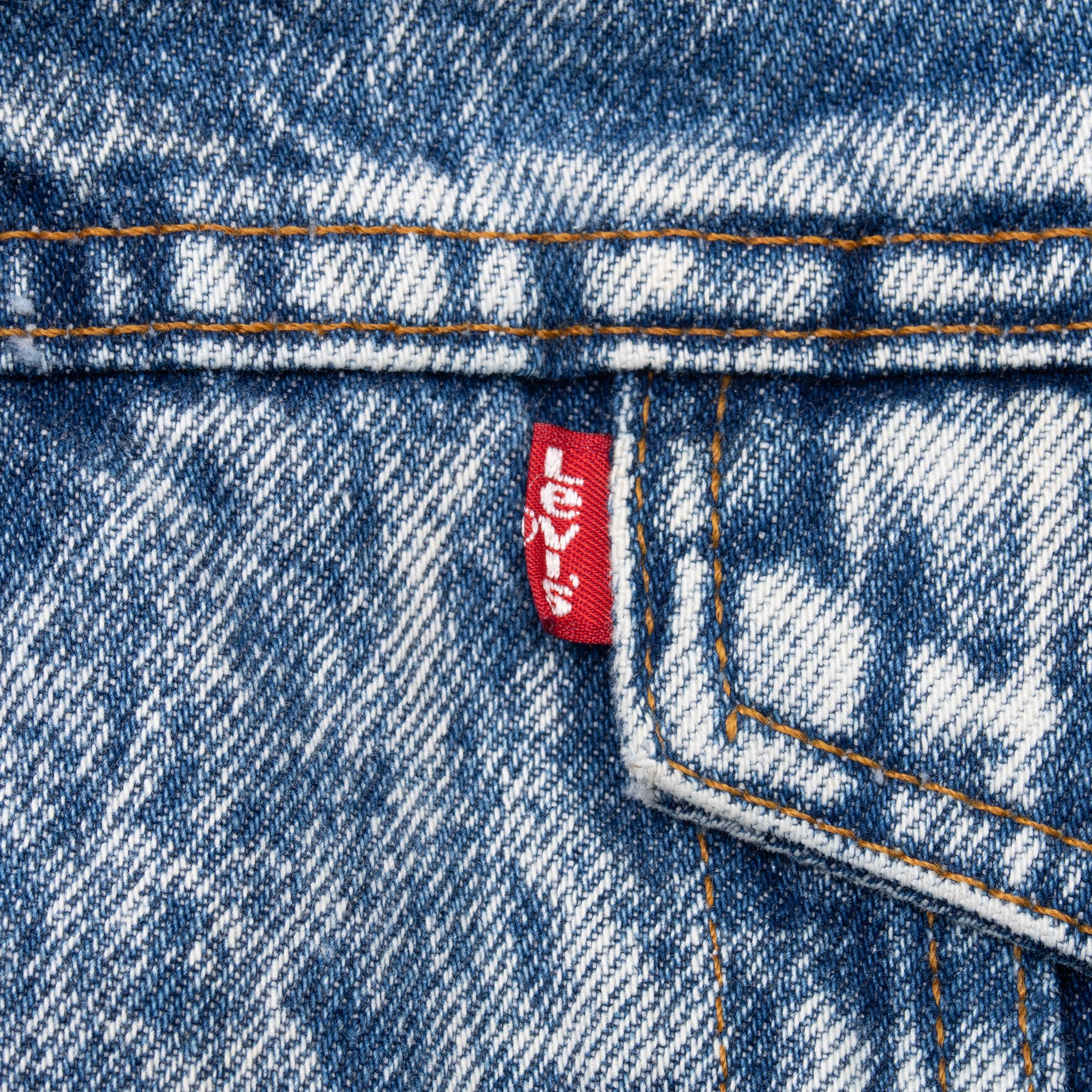 Vintage Levis Sherpa Trucker Blue Denim Jacket 1980S Size XL Made In Usa