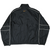 Back of black Nike windbreaker with orange Swoosh embroidery and white piping