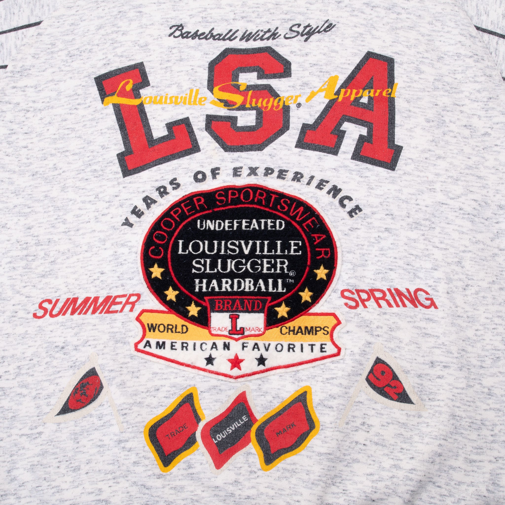 Vintage Baseball Louisville Slugger Apparel Embroidered Sweatshirt Size Large