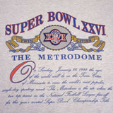Vintage Nfl Super Bowl Xxvi Twin Cities 1992 Sweatshirt Size Large Made In USA