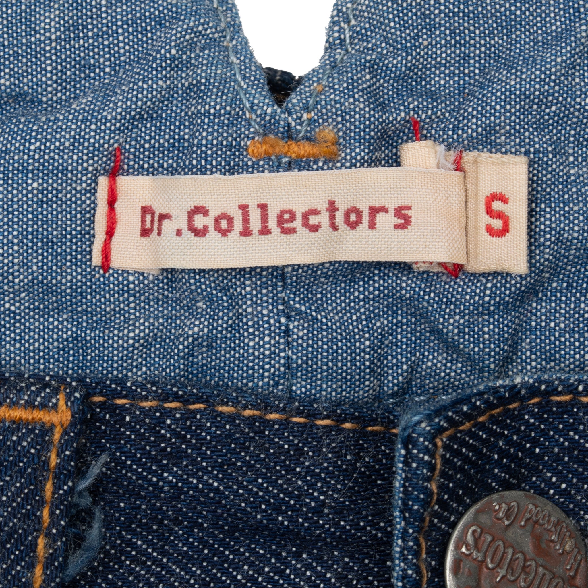 Vintage Dr Collectors Red Line Buckle Back Blue Jeans Size Small 33X27 Made In Usa