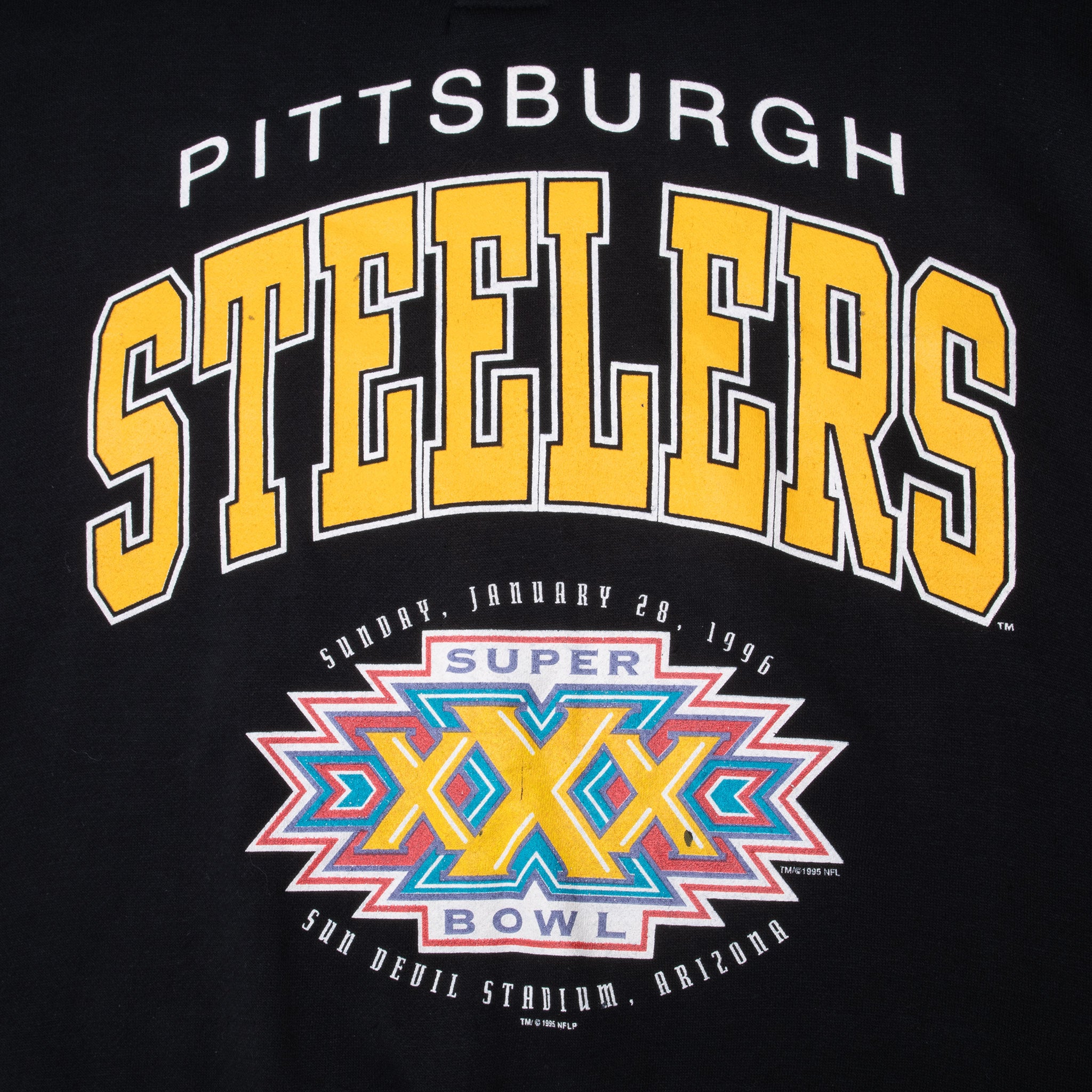 Vintage Nfl Pittsburgh Steelers Super Bowl Champions 1996 Hoodie Sweatshirt Size Large