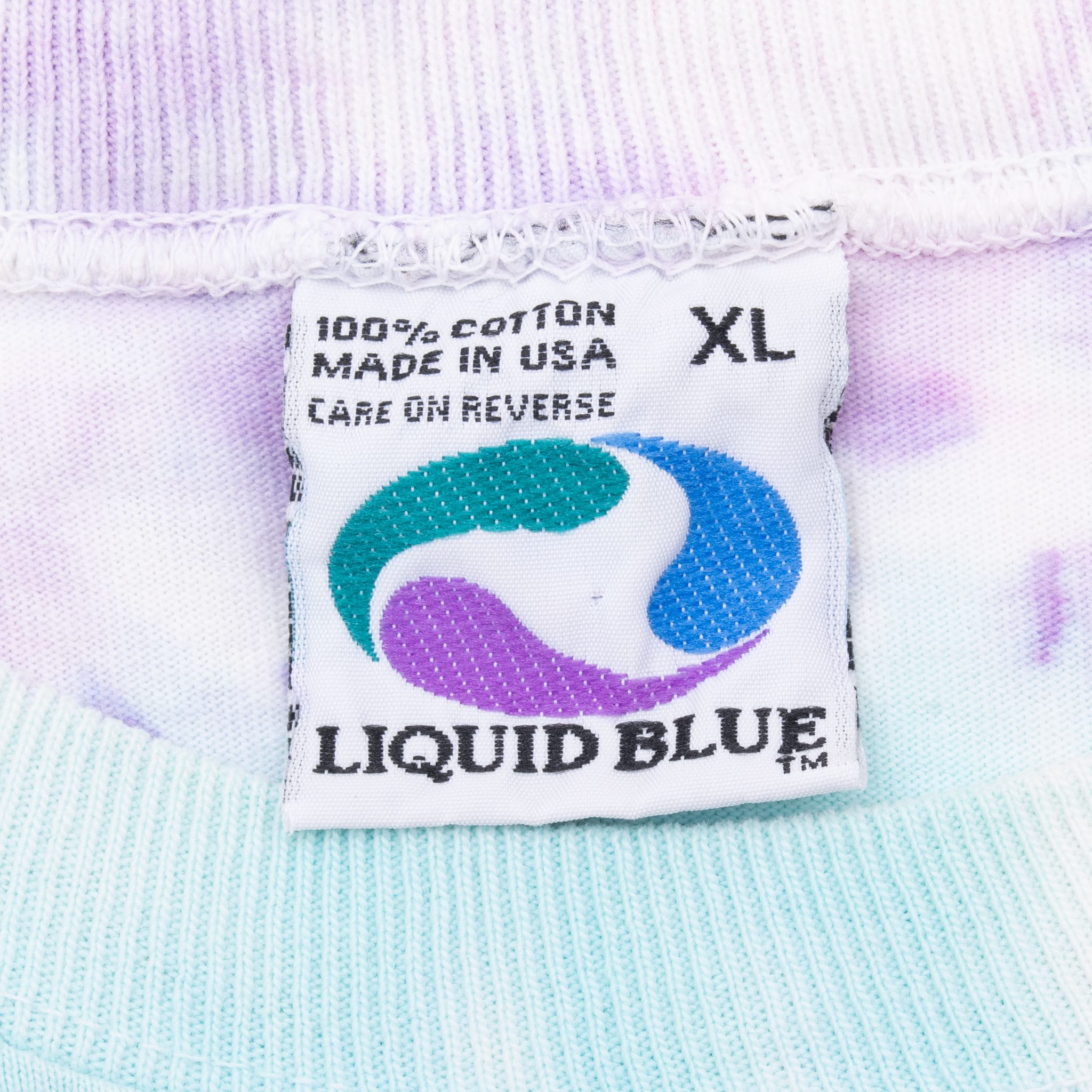 Vintage Tie Dye Ocean Aquatic Harmony Liquid Blue Tee Shirt 1995 Size Xl Made In Usa