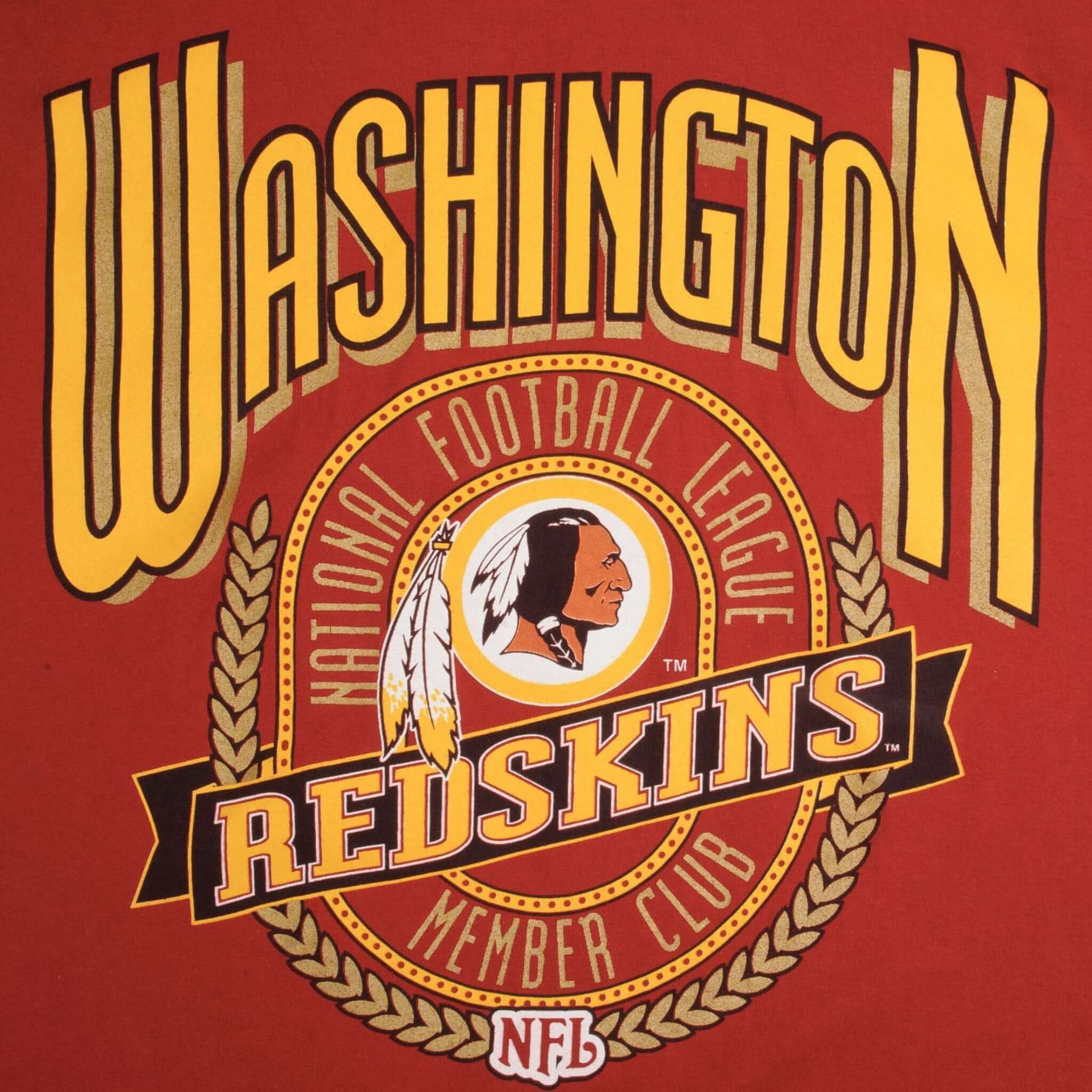 Vintage Nfl Washington Redskins 1990S Tee Shirt Size Medium Made In USA With Single Stitch Sleeve