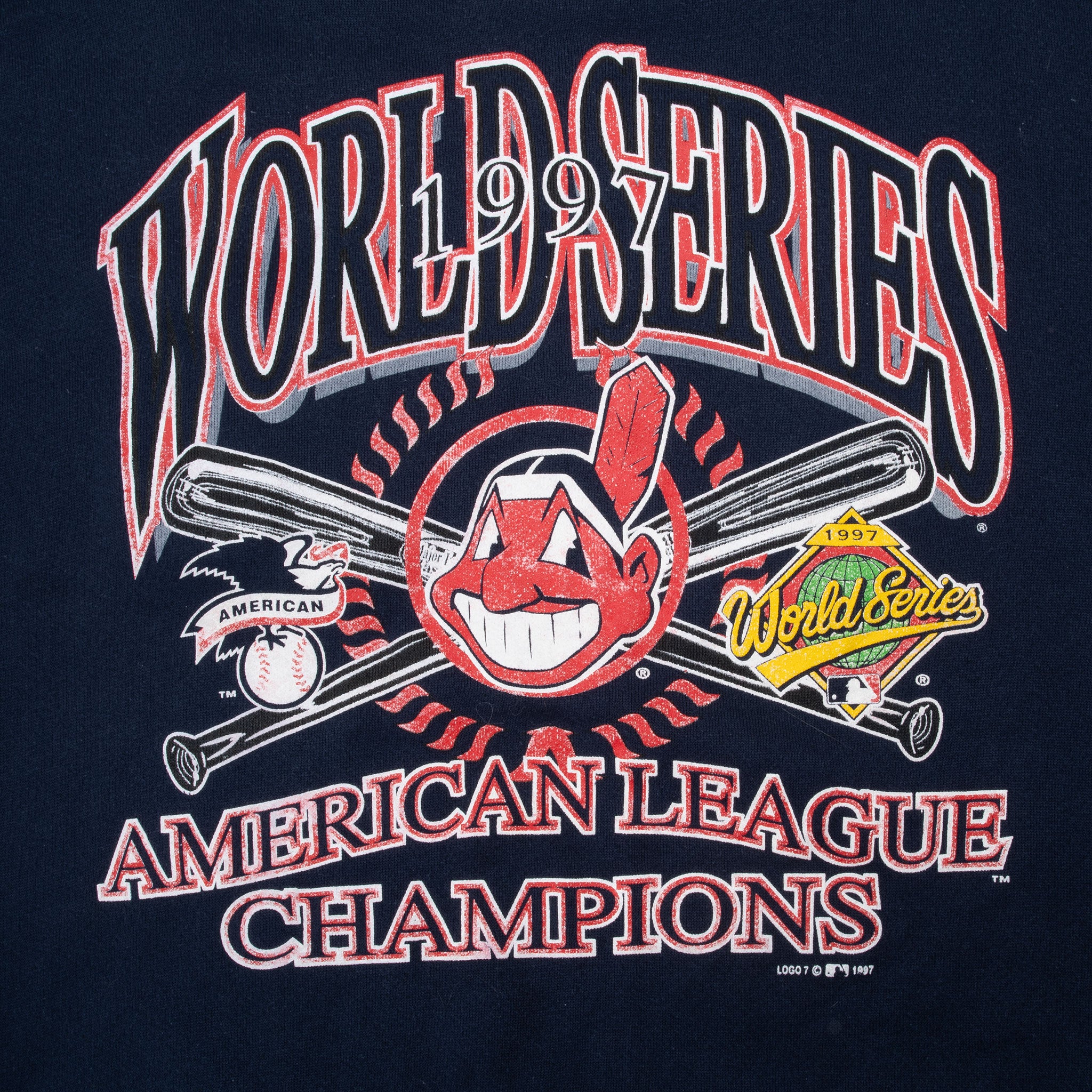 Vintage Mlb Cleveland Indians World Series 1997 Sweatshirt Size XL