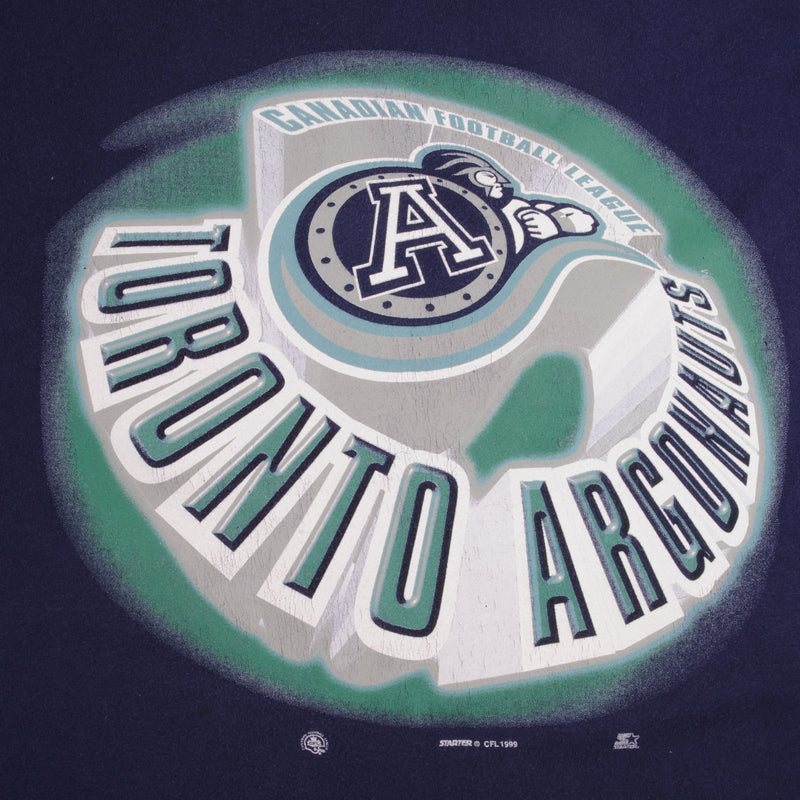 Vintage Cfl Toronto Argonauts 1999 Tee Shirt Size Large Made In Canada With Single Stitch