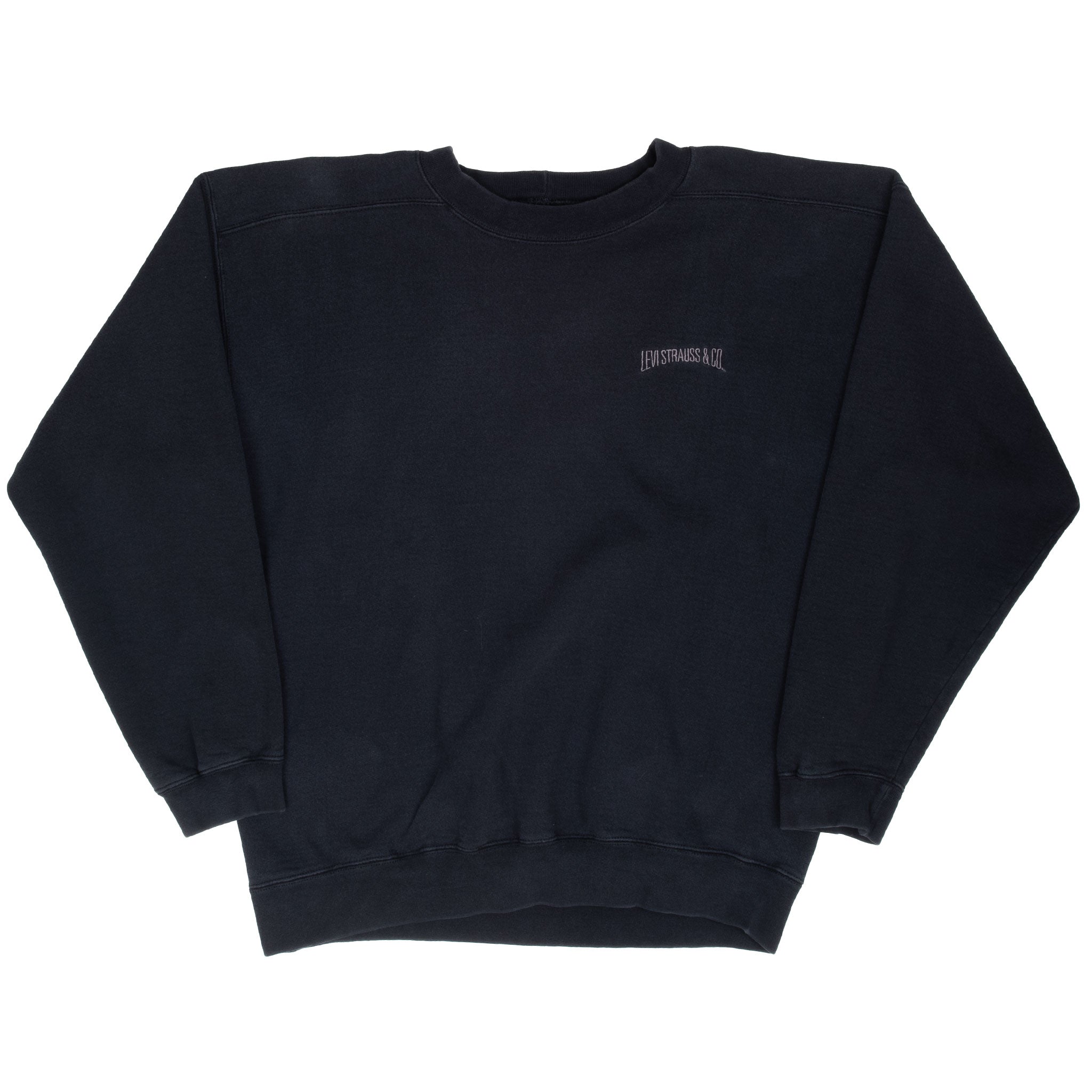 Vintage Levis Black Sweatshirt Size Large 1990S Made In Usa