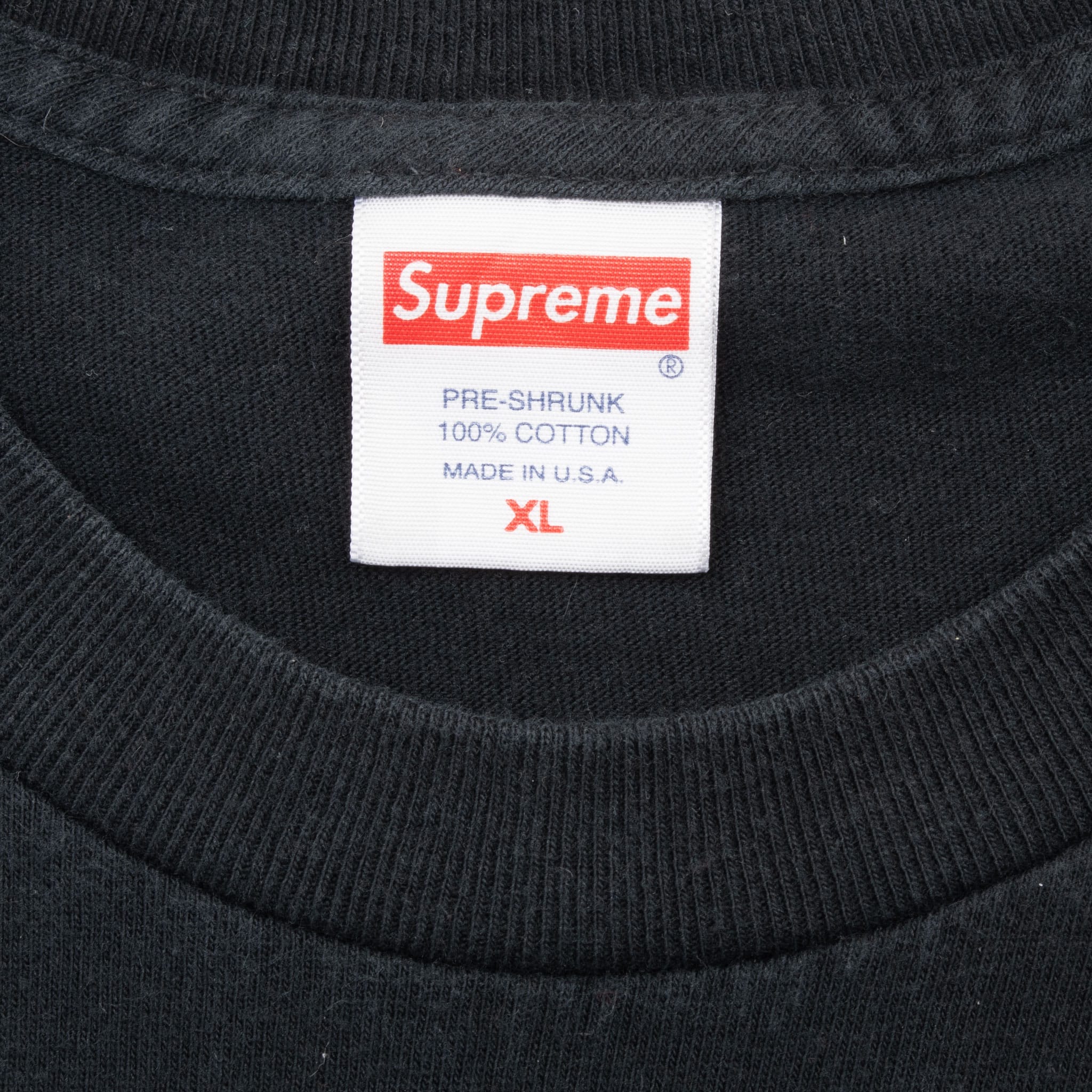 SUPREME NAOMI CAMPBELL PHOTO BLACK TEE SHIRT SS20 XL