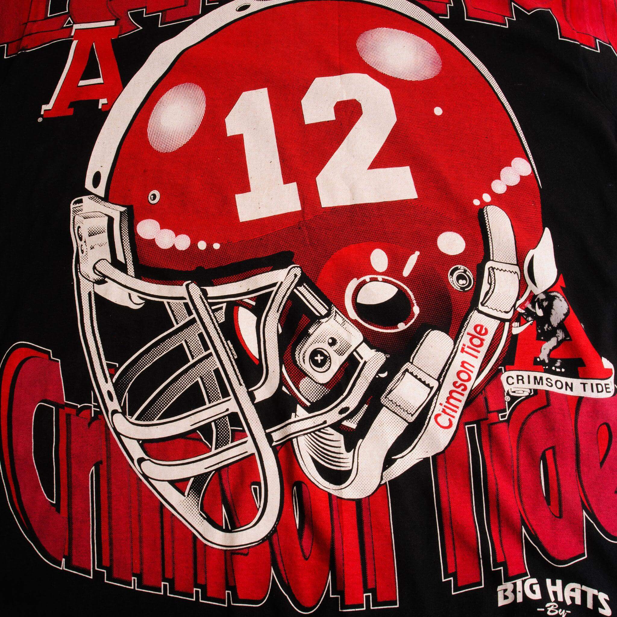 Vintage Alabama Crimson Tide College Football Tee Shirt Size XLarge With Single Stitch Sleeves