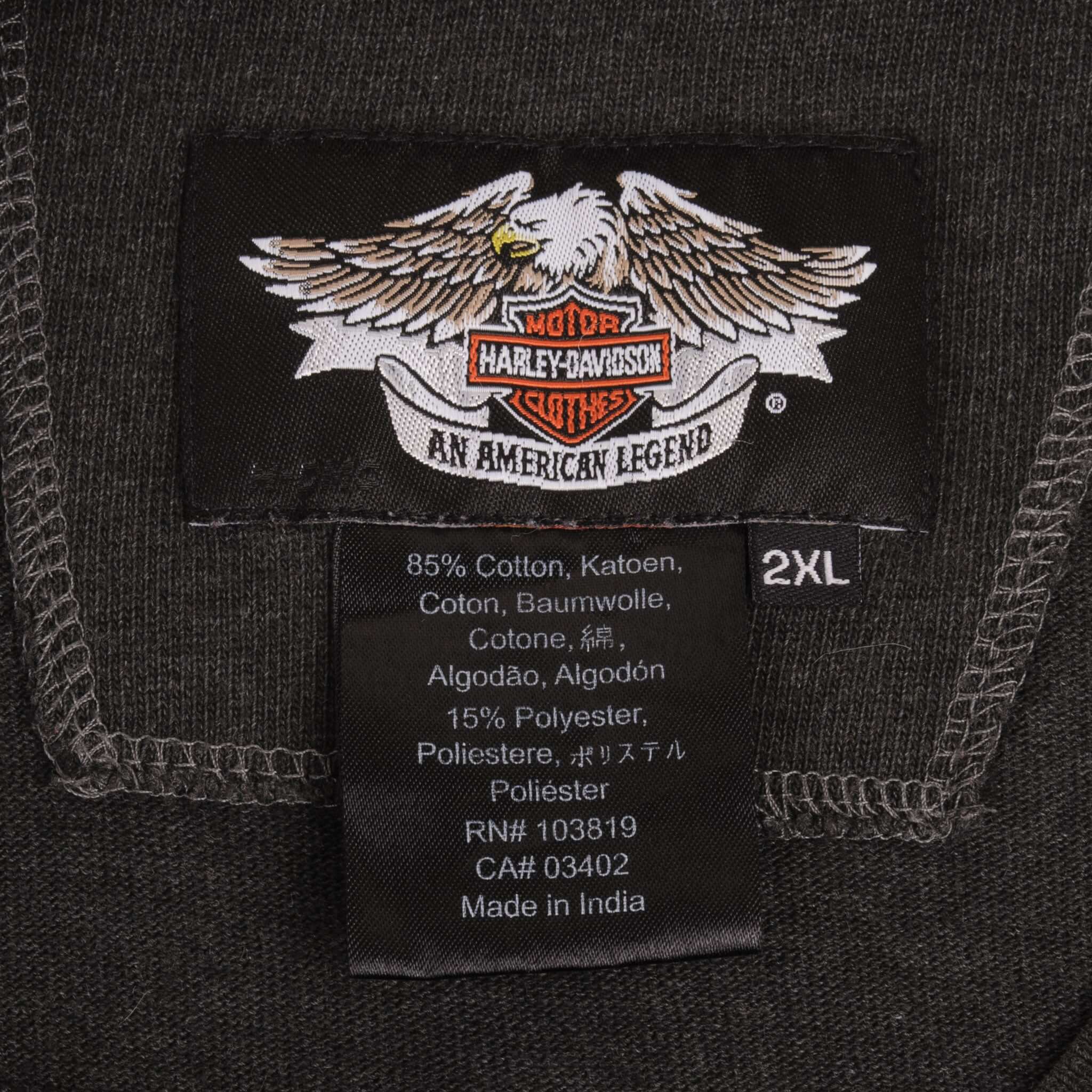 Vintage Harley Davidson Dark Grey Sweatshirt Size 2XL