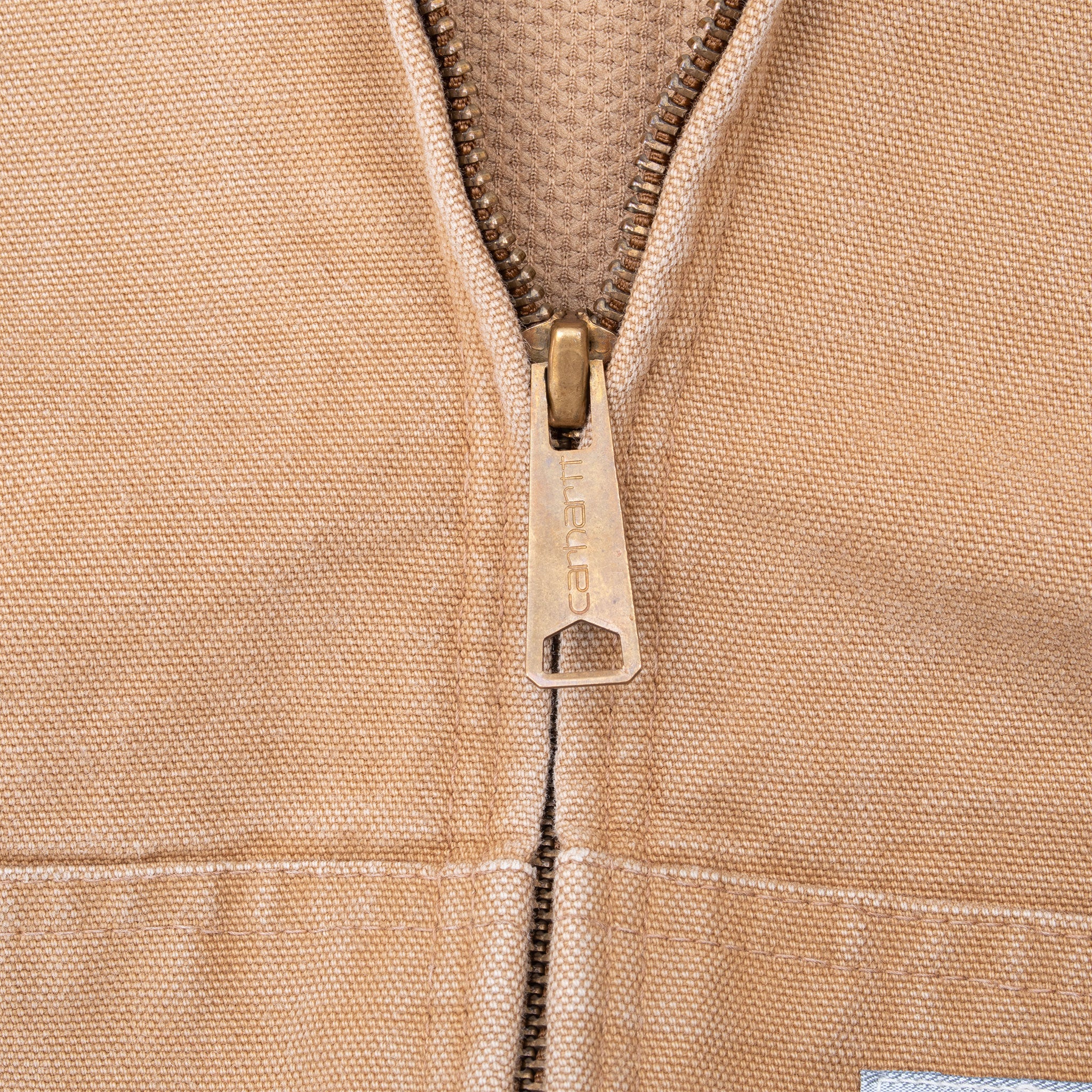 Vintage Carhartt Sandstone Hooded Active Jacket Jr106 Size 3XL Made In Usa