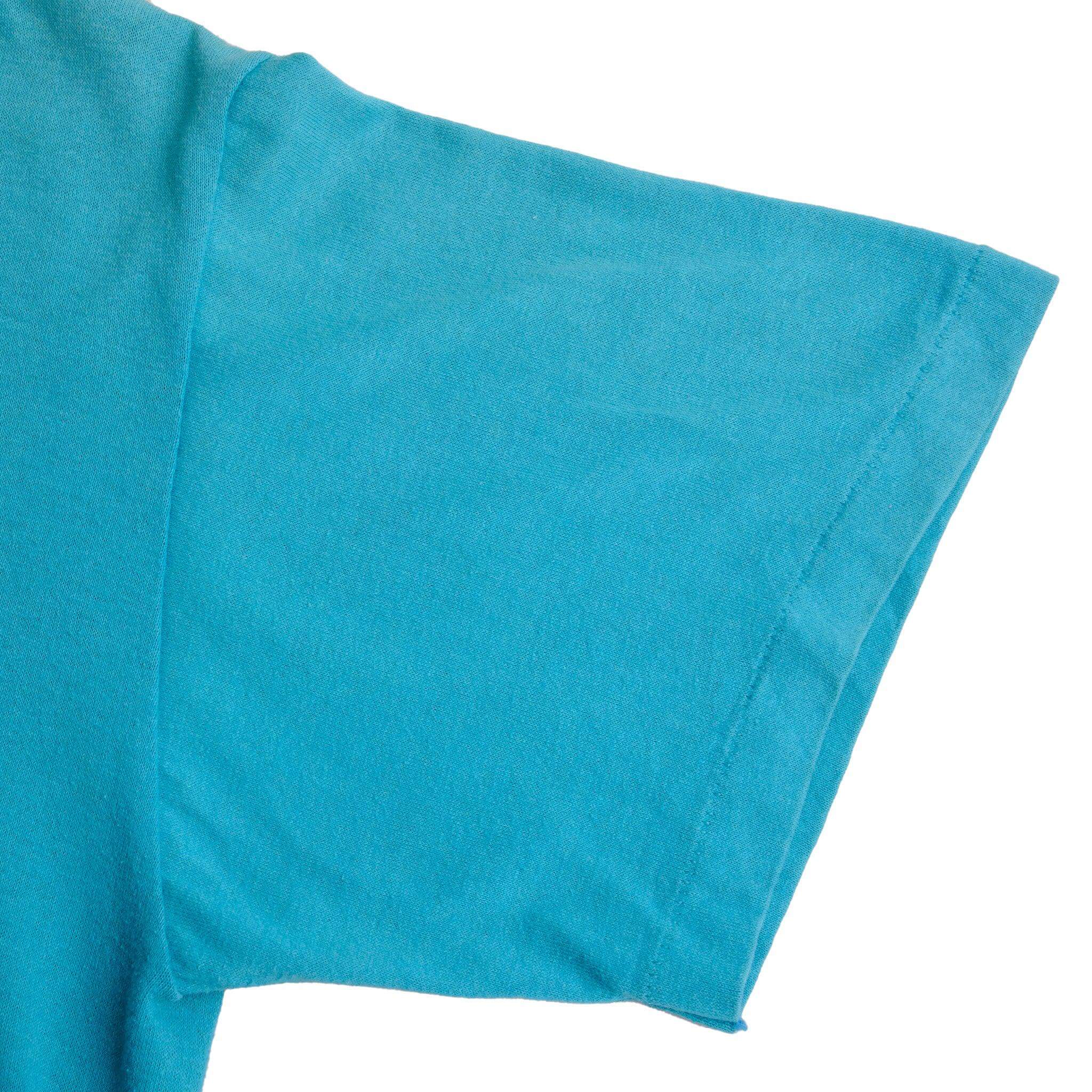 Vintage NHL San Jose Sharks Tee Shirt 1991 Size L With Single Stitch Sleeves. Made In USA. Trench