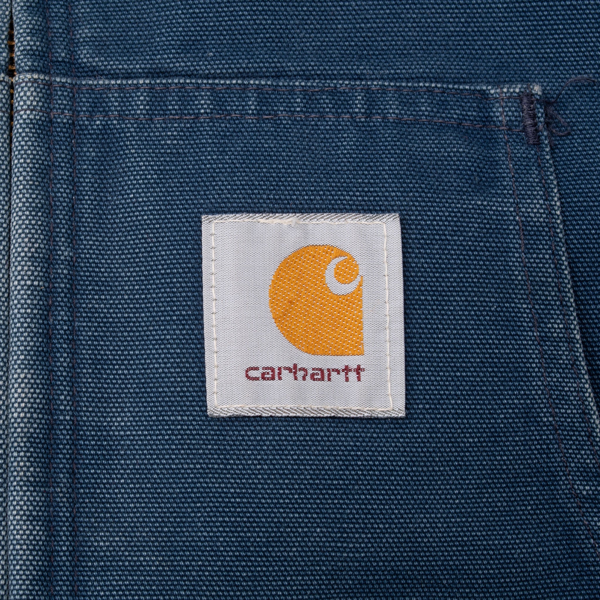 Vintage Carhartt Blue Hooded Active Jacket 1990S Size XL Made In Usa
