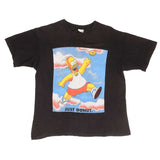 Vintage The Simpsons Homer Just Donut Tee Shirt 1990S Size Medium With Single Stitch Sleeves