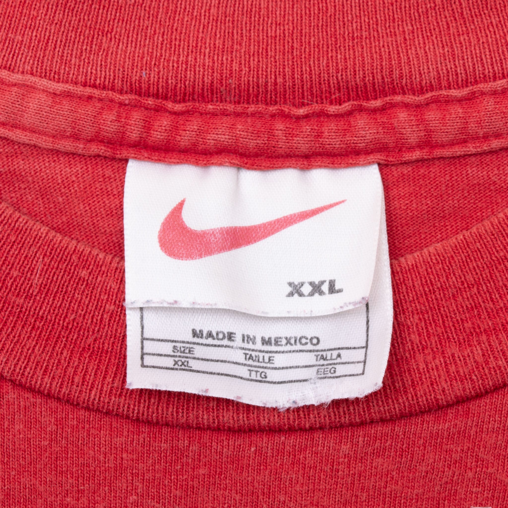 Vintage Nike Athletics Spellout Red Tee Shirt 2000S Size 2Xl