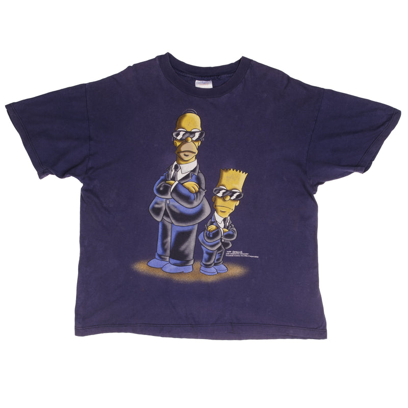 Vintage The Simpsons Homer And Bart Tee Shirt 1997 Size XL