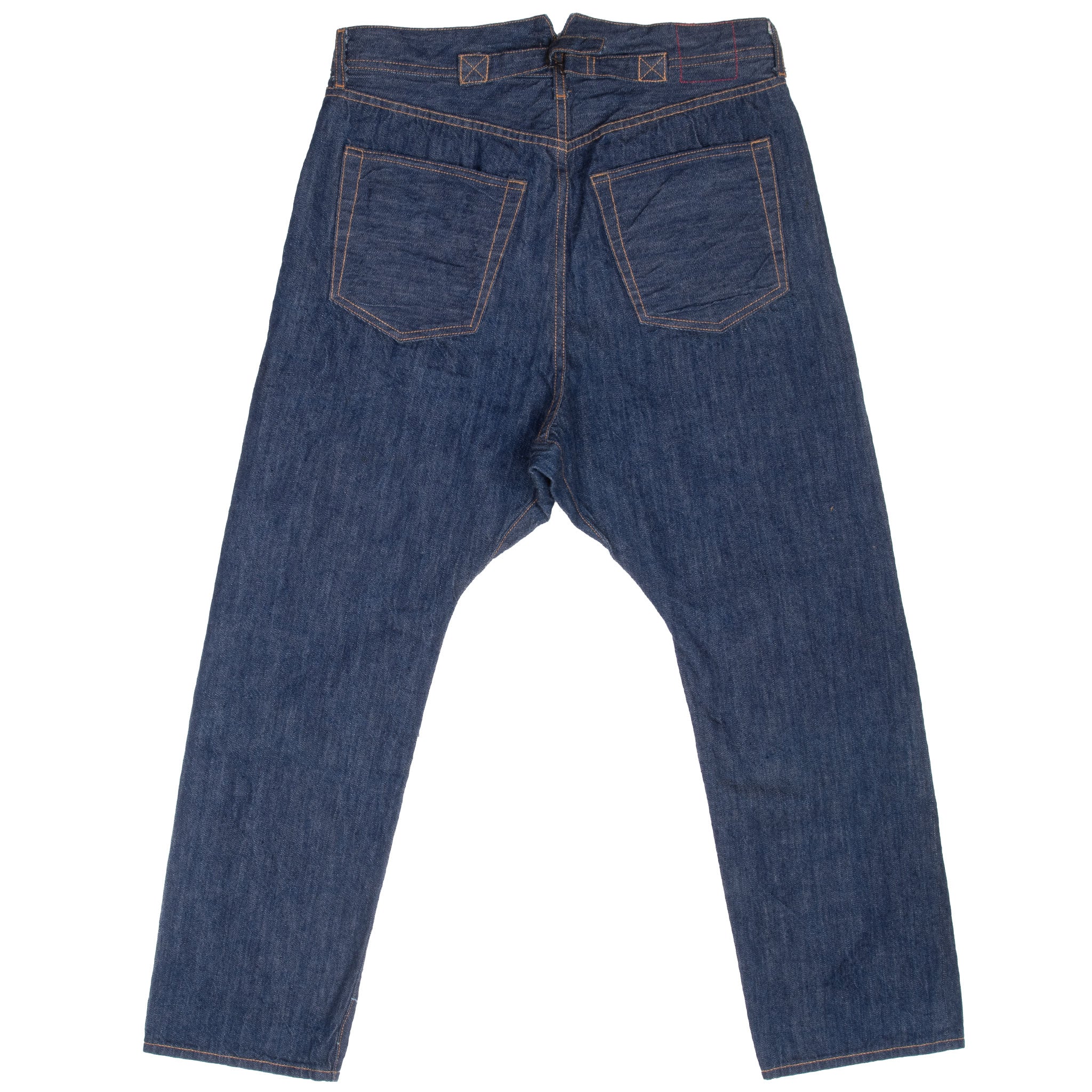 Vintage Dr Collectors Red Line Buckle Back Blue Jeans Size Small 33X27 Made In Usa