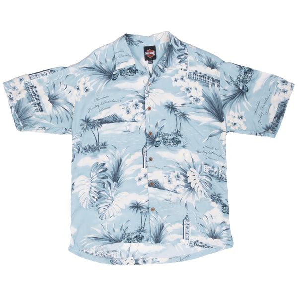 Vintage Harley Davidson Hawaiian Shirt Small 1990S Made In Hawaii