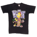 Vintage The Simpsons Bart Graffiti Tee Shirt 1990S Size Medium Made In USA With Single Stitch Sleeves