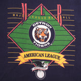 Vintage MLB Detroit Tigers Tee Shirt 1990S Size Medium Made In USA With Single Stitch Sleeves