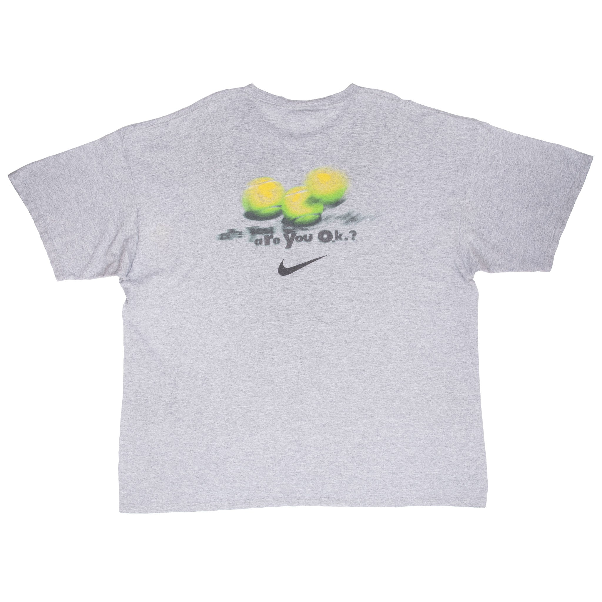 Vintage Nike Tennis Be Quick Or Be Hit Tee Shirt 1990S Size 2XL Made In Usa