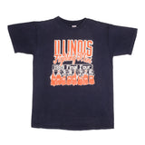 Vintage University Of Illinois Fighting Illini 1989 FInal Four Basketball NCAA Champion Tee Shirt Size Large Made In USA With Single Stitch Sleeves