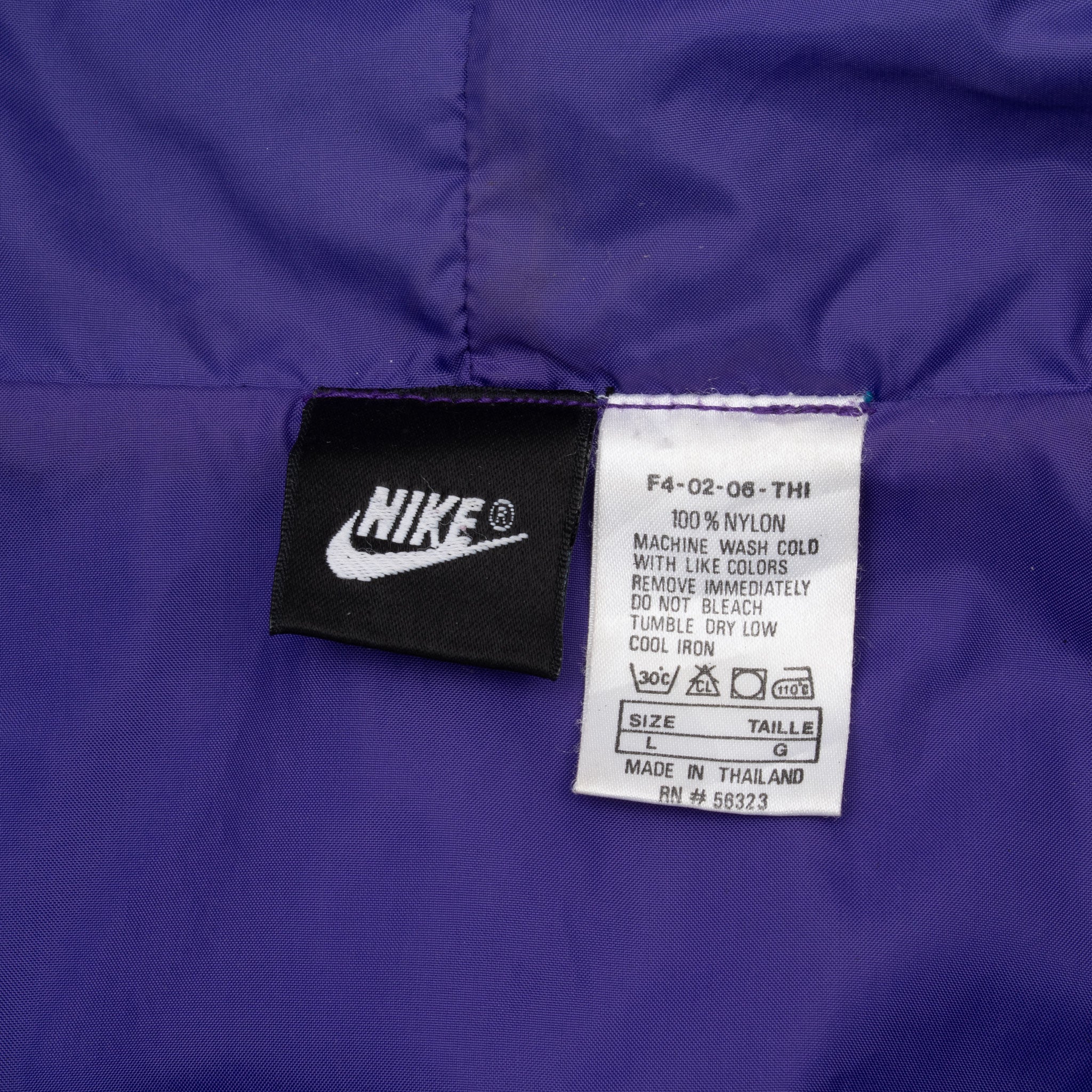 Vintage Nike Classic Swoosh Blue Purple Windbreaker Jacket 1990S Size Large