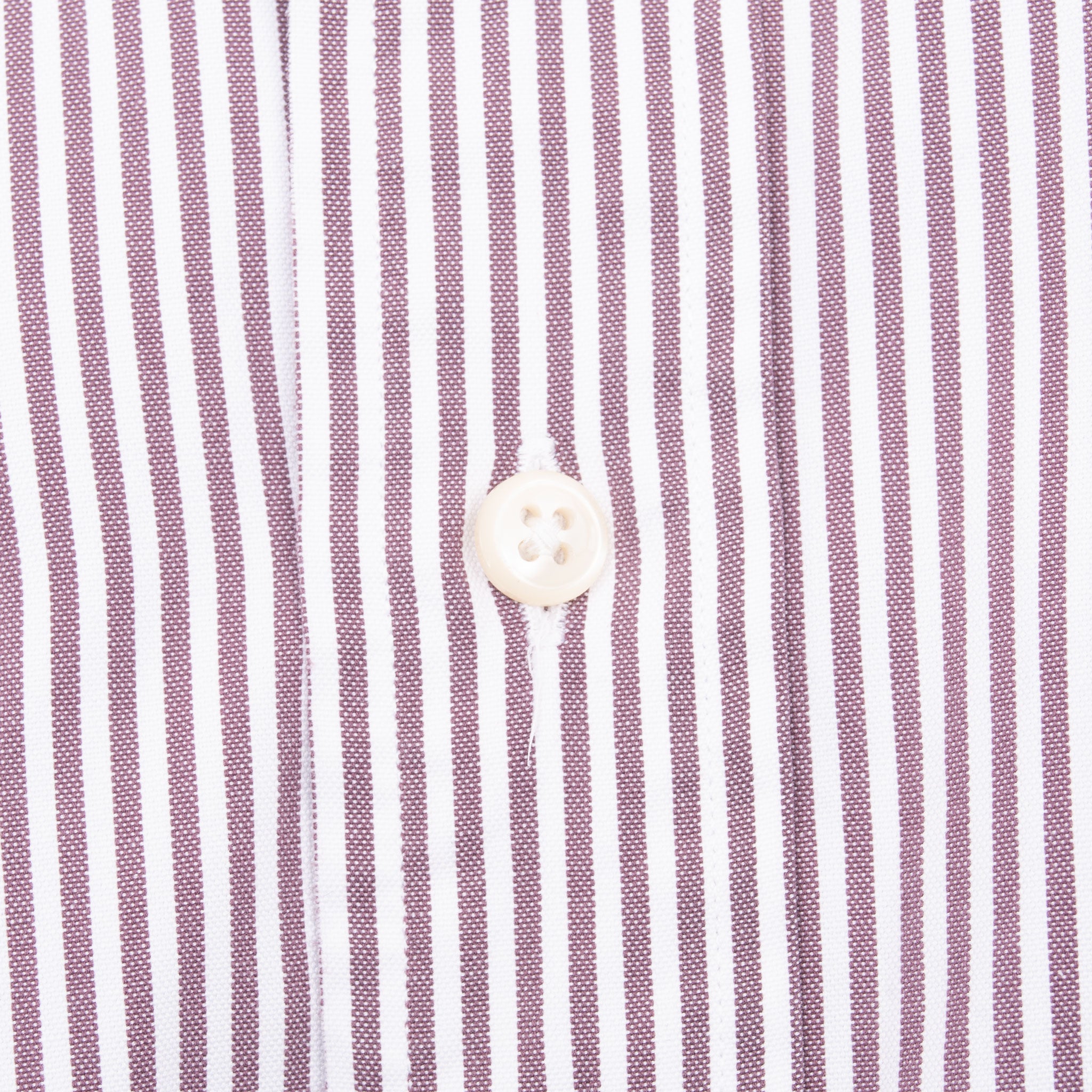 Vintage Ralph Lauren Classic Brown & White Striped Shirt 1990S Size 17 1/2 X 34