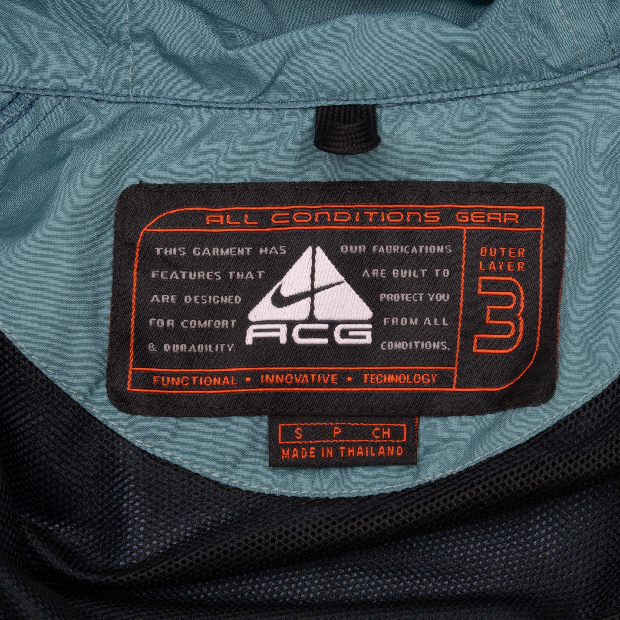 Vintage Nike Acg Blue Windbreaker Jacket 1990S Size Small