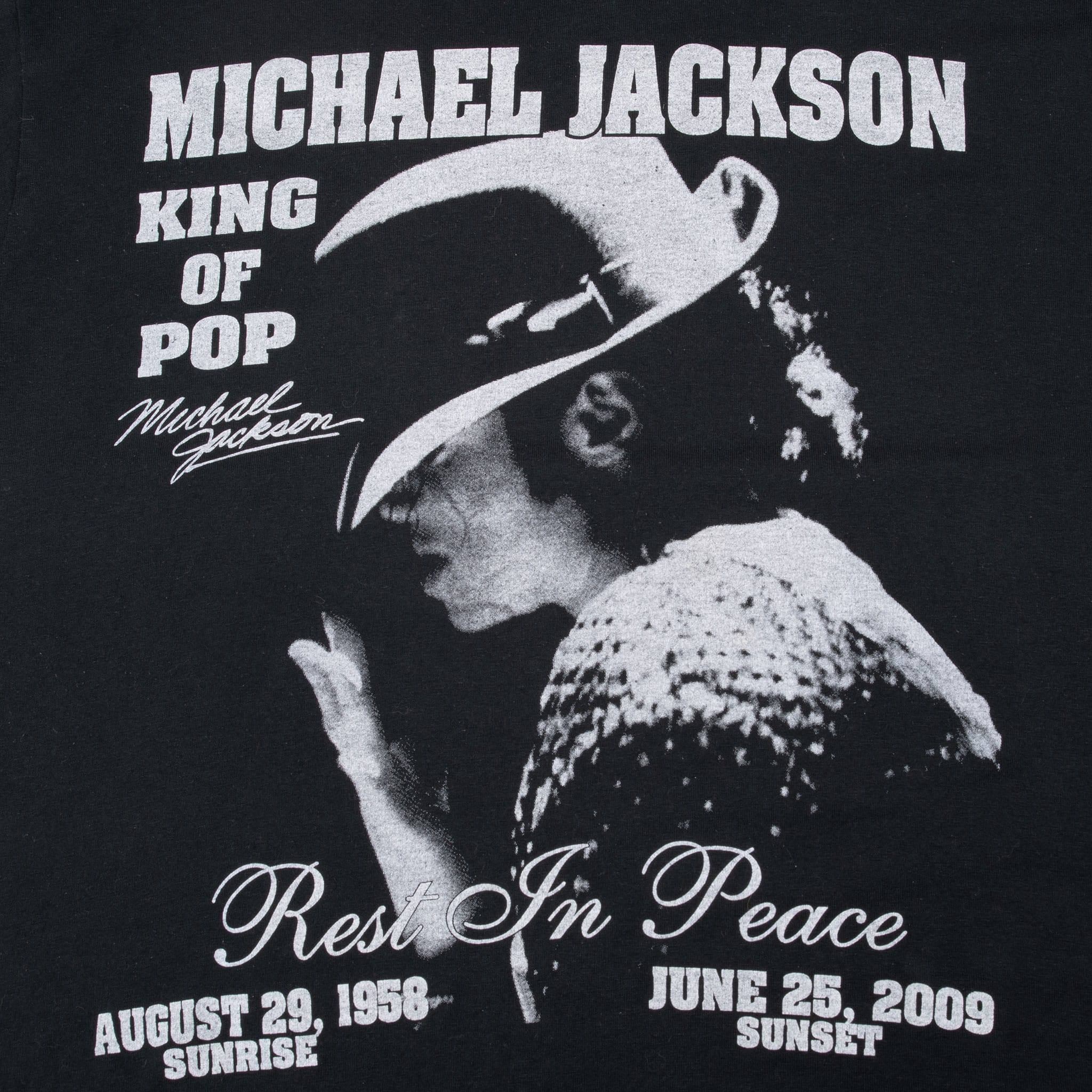 Vintage Michael Jackson Rip King Of The Pop 2009 Tee Shirt Size Large