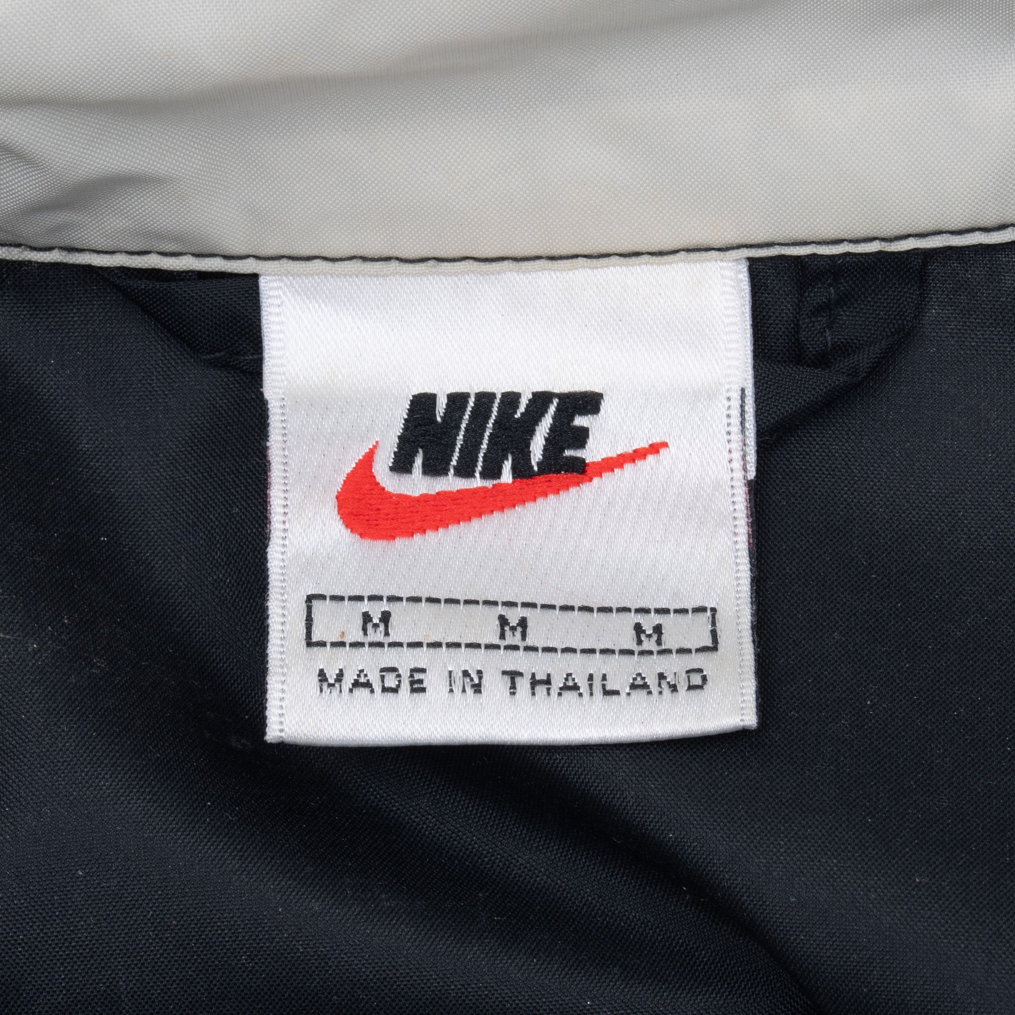 Vintage Nike Blue Black Big Swoosh Windbreaker Jacket 1990S Size Medium