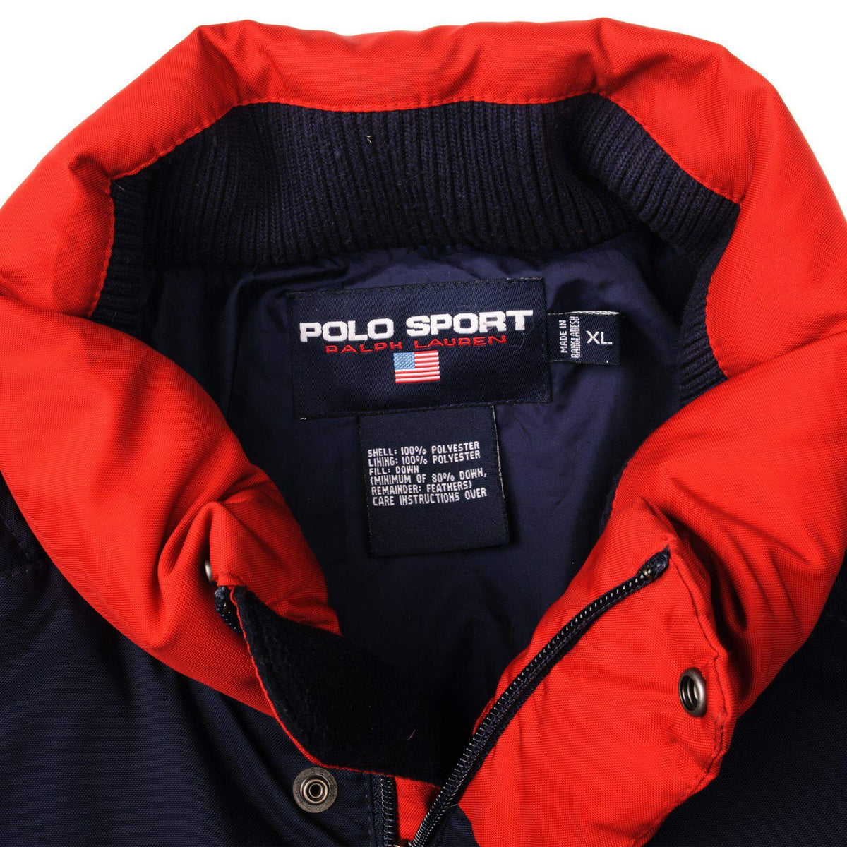 VINTAGE POLO SPORT RALPH LAUREN DOWN PUFFER JACKET SIZE XL 1990s