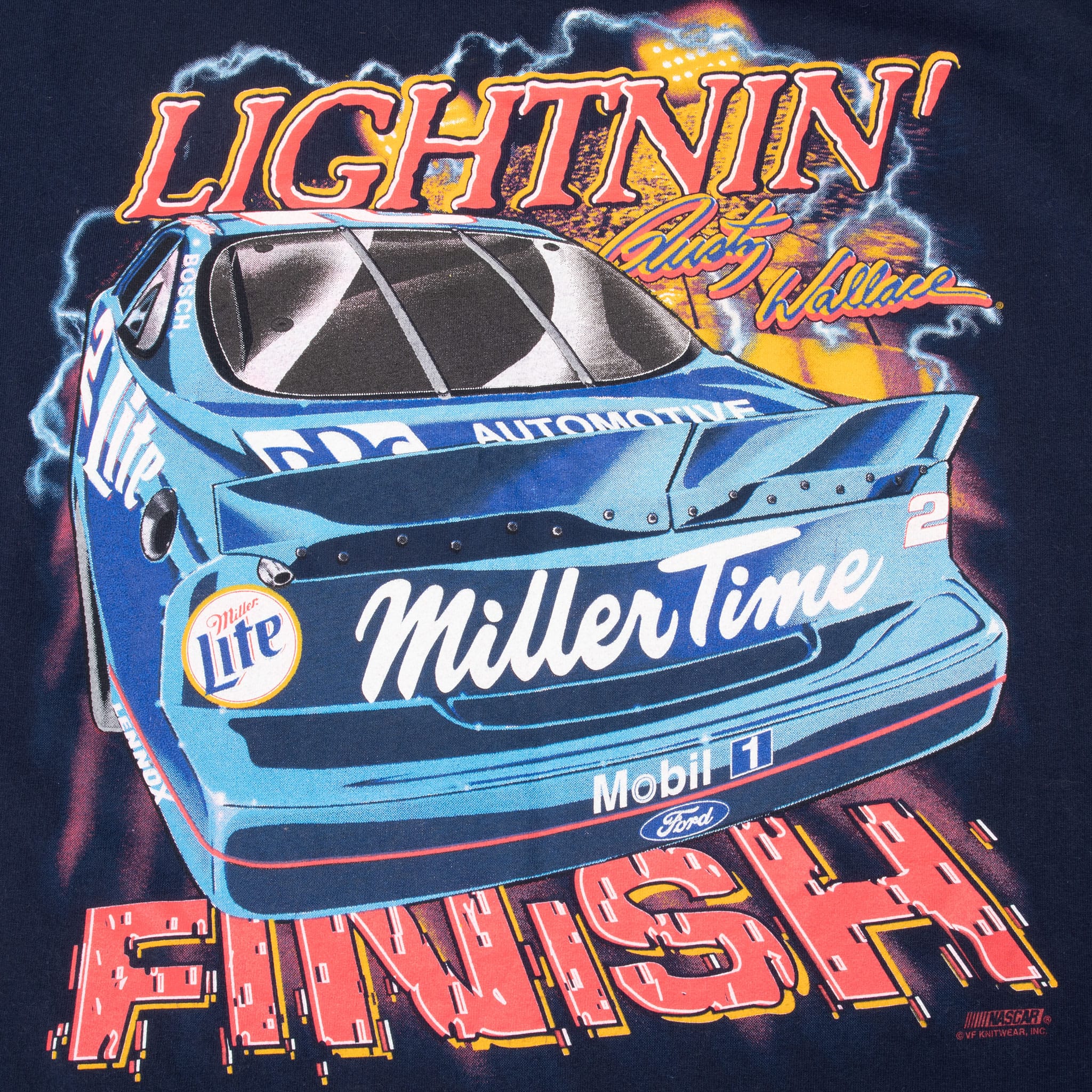 Vintage Nascar Rusty Wallace 1990S Tee Shirt Size Medium Made In Usa