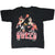 Full front view of black Chicago Bulls Looney Tunes graphic T-shirt