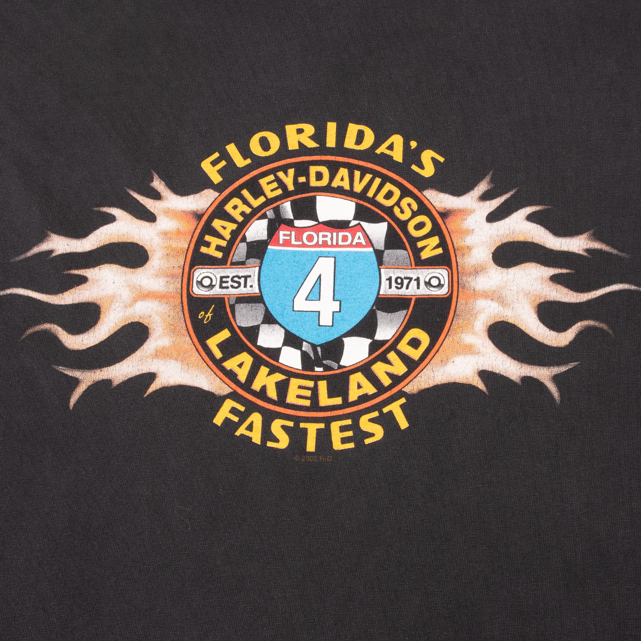 Vintage Harley Davidson Lakeland Florida Tee Shirt 2002 Size 2XL Made In Usa