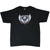 Full front view of black Harley-Davidson T-shirt with winged motorcycle emblem