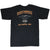 Back of black Northwest Harley-Davidson T-shirt with eagle graphic and Olympia, WA text