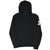 Back of black Polo Ralph Lauren hoodie with white number 3 sleeve patch