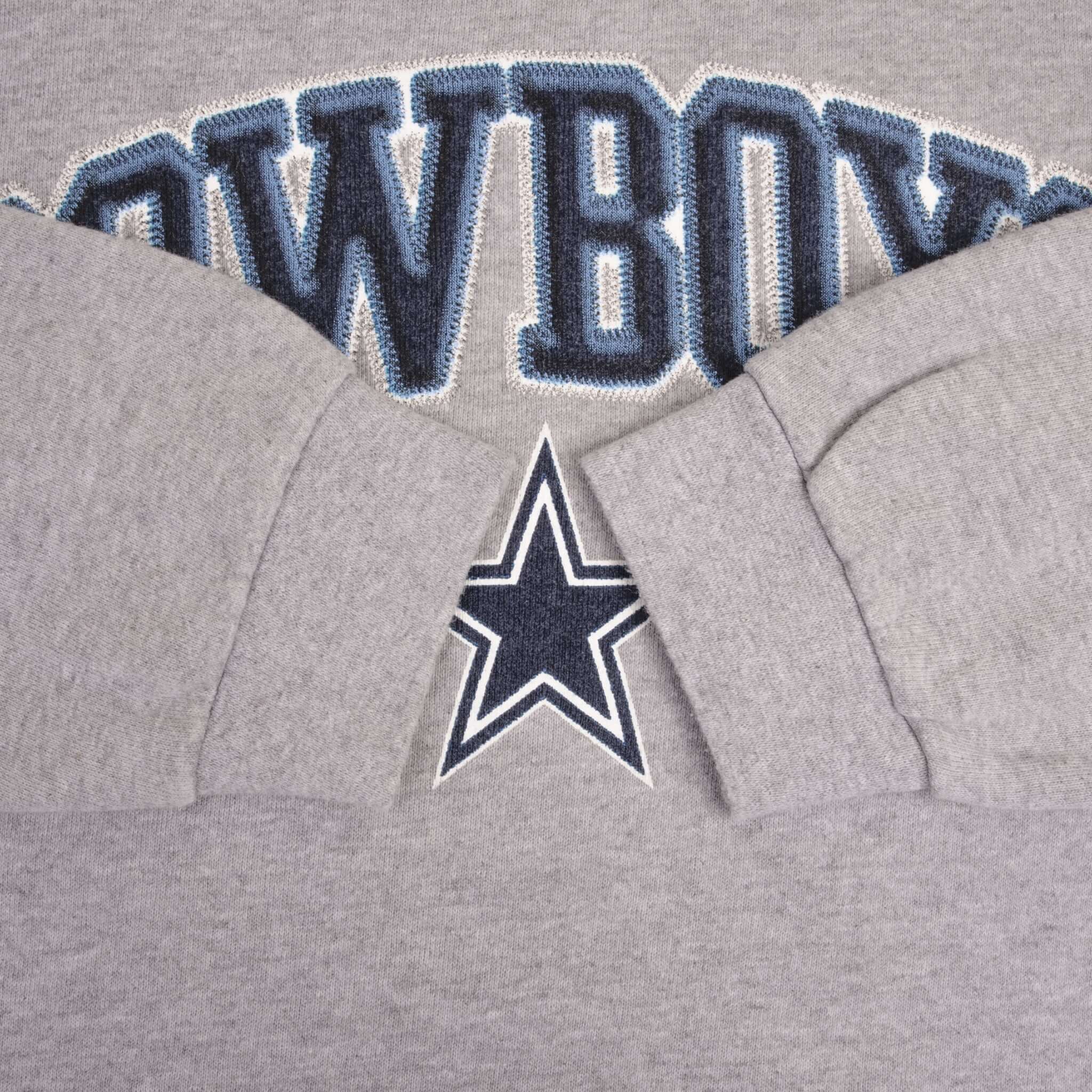 Vintage Nfl Dallas Cowboys Grey Sweatshirt 1990S Size XL Made In USA