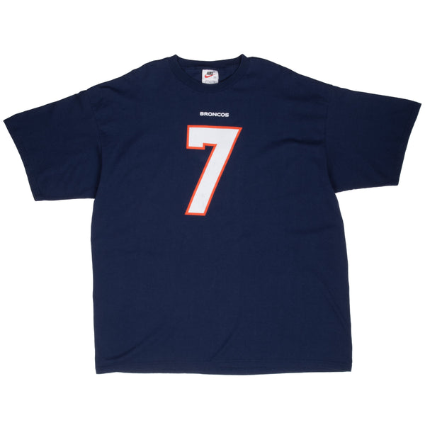 Vintage Nike Nfl Denver Broncos Elway #7 Tee Shirt 1990S Size 2XL Made In Usa