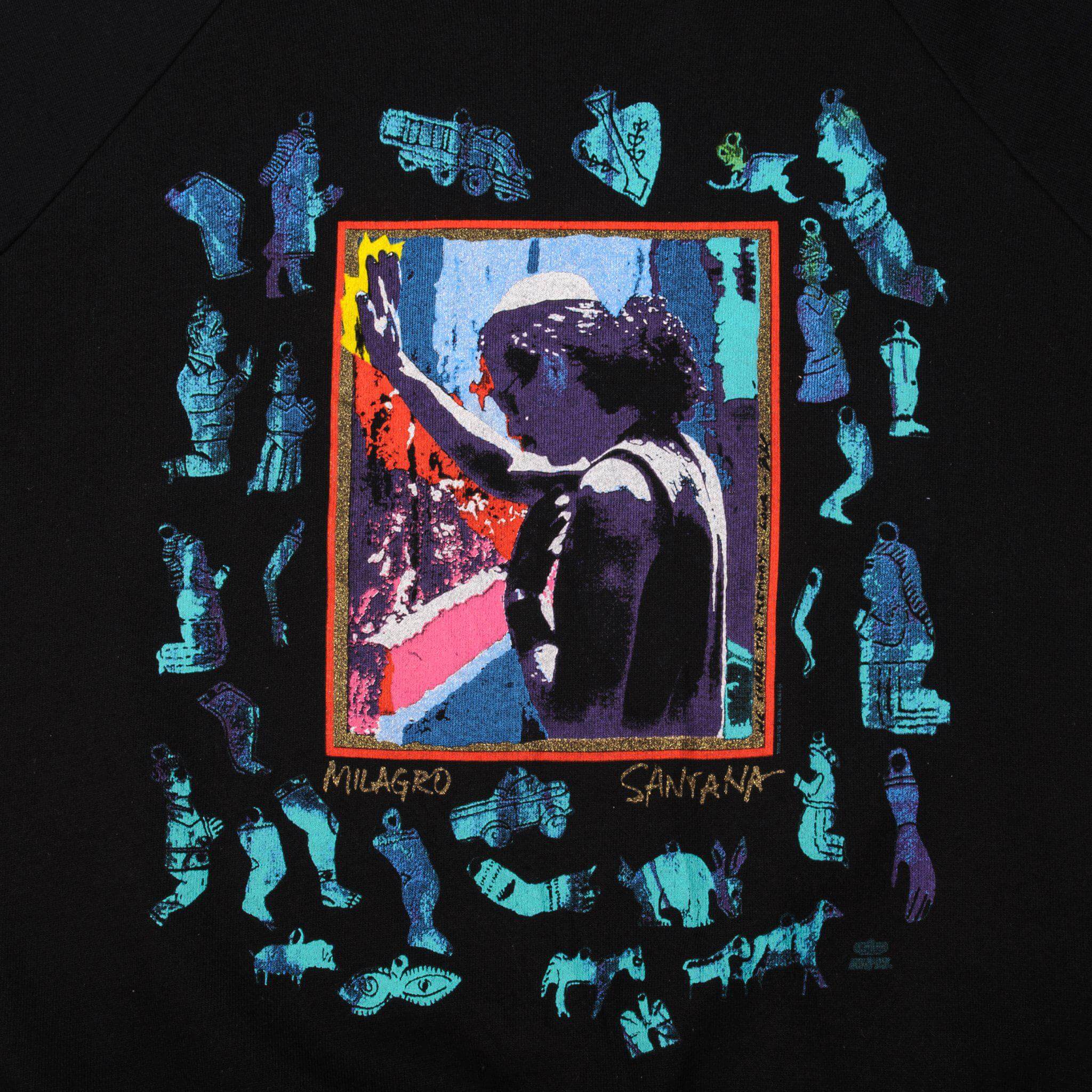 Vintage Santana Album Milagro Sweatshirt Size Large Made In USA.