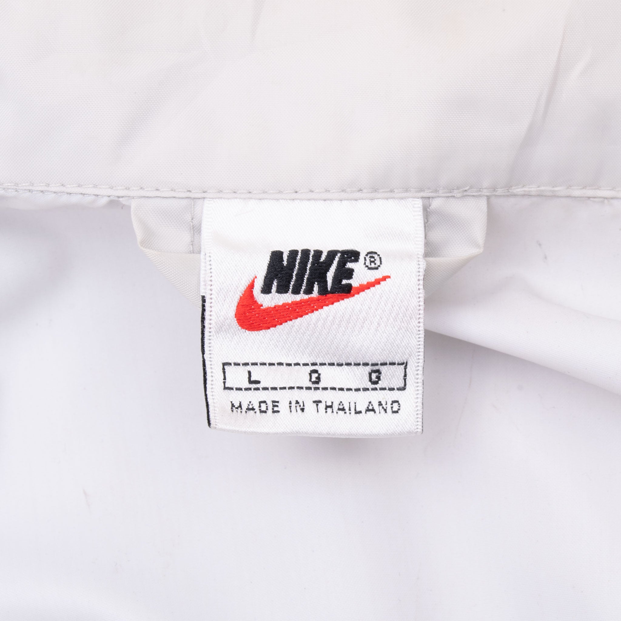 Vintage Nike Big Swoosh White Blue Windbreaker Jacket 1990S Size Large