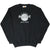 Full front view of black Hard Rock Cafe Myrtle Beach sweatshirt with white chest graphic