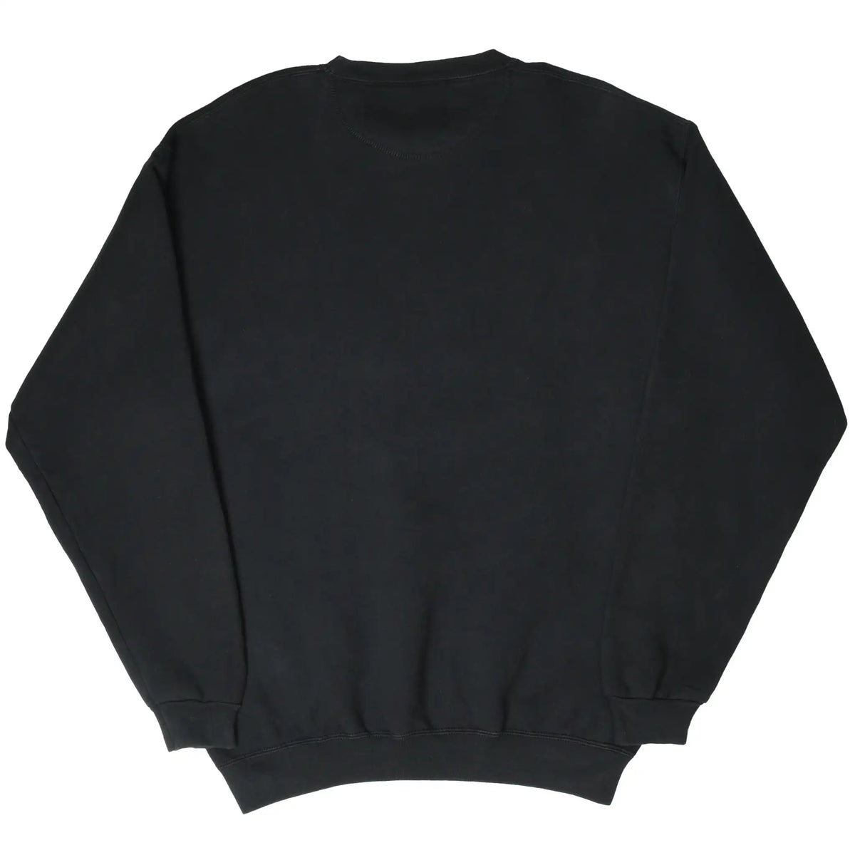 Back of plain black Hard Rock Cafe crewneck sweatshirt
