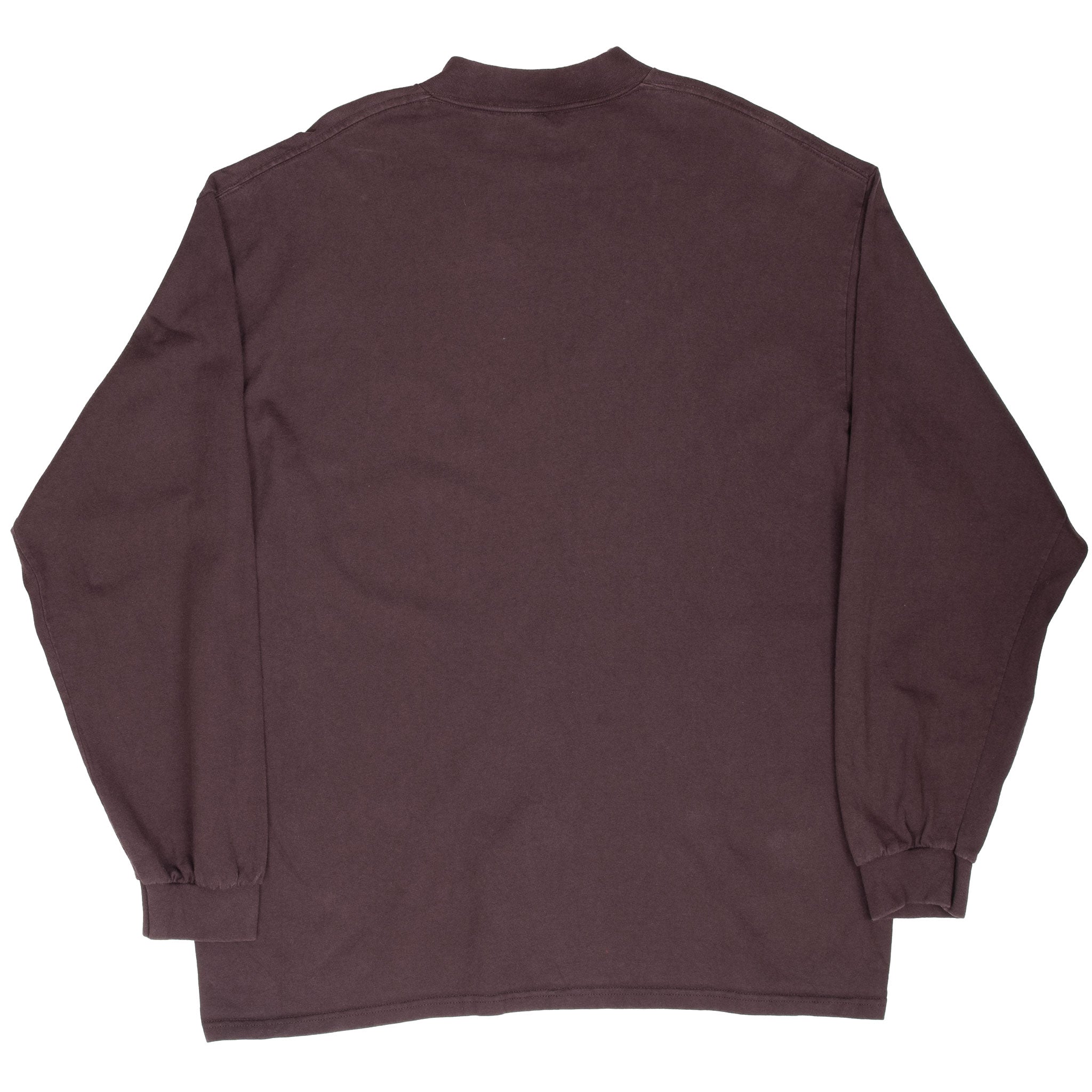 Vintage Nike Long Sleeve Turtle Neck Brown Tee Shirt 1990S Size XL Made Usa