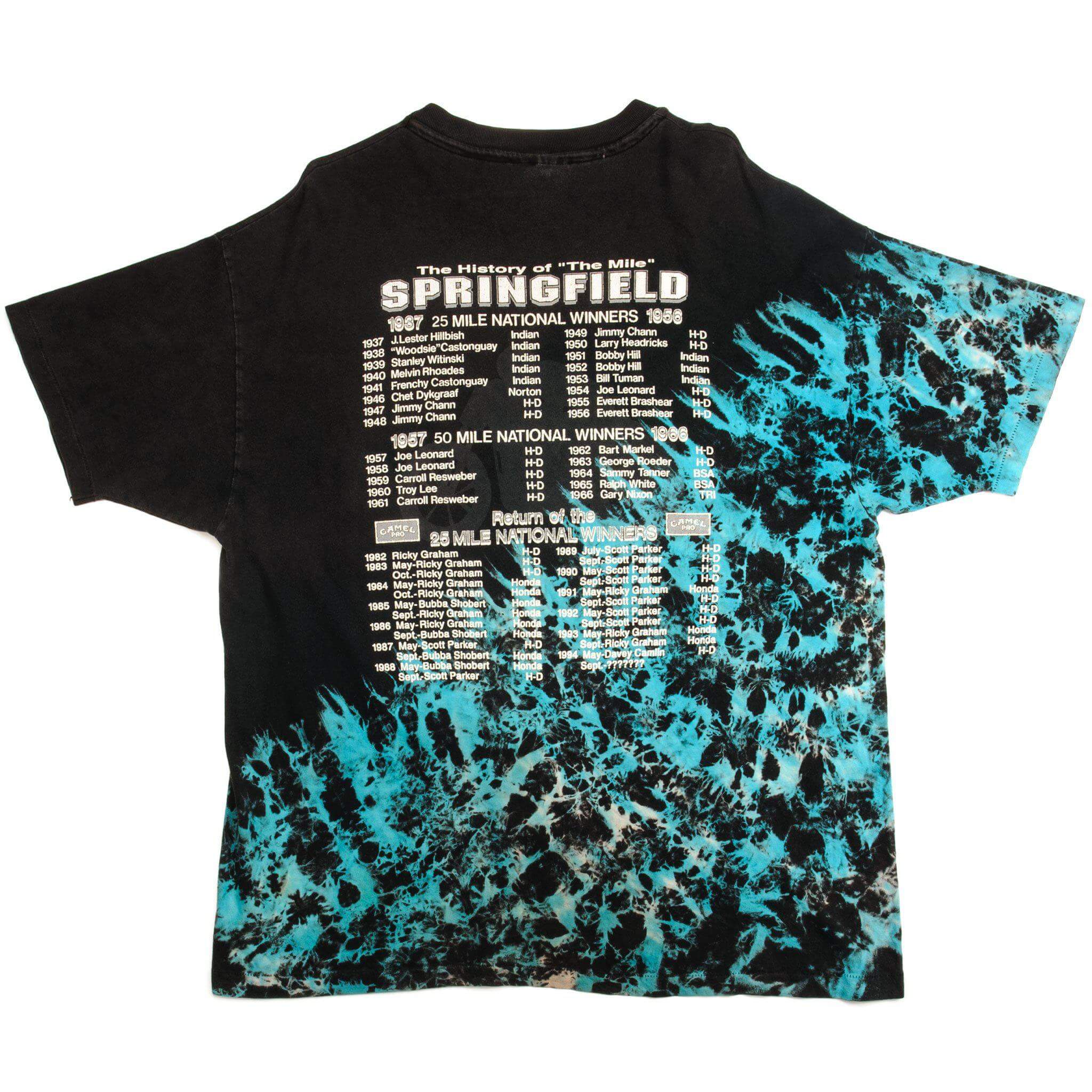 Vintage Springfield The Mile Tee Shirt 1994 Size XL TIE-DYE