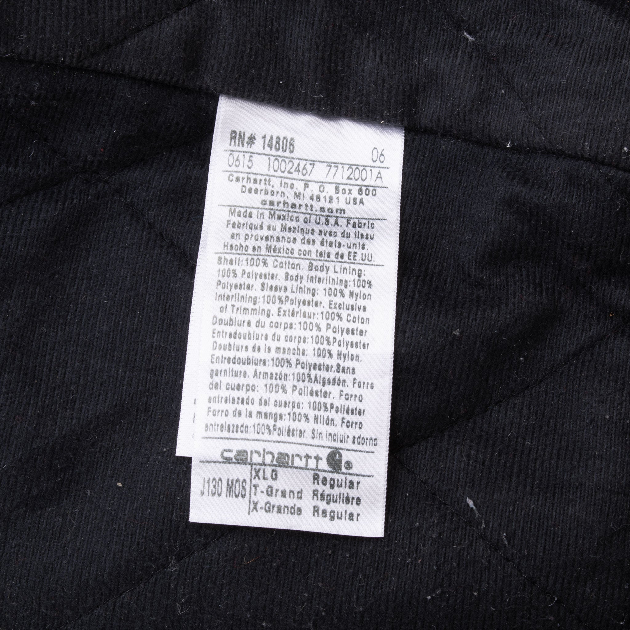 Vintage Carhartt Green Active Hooded Jacket J130Mos 2015 Size Xl