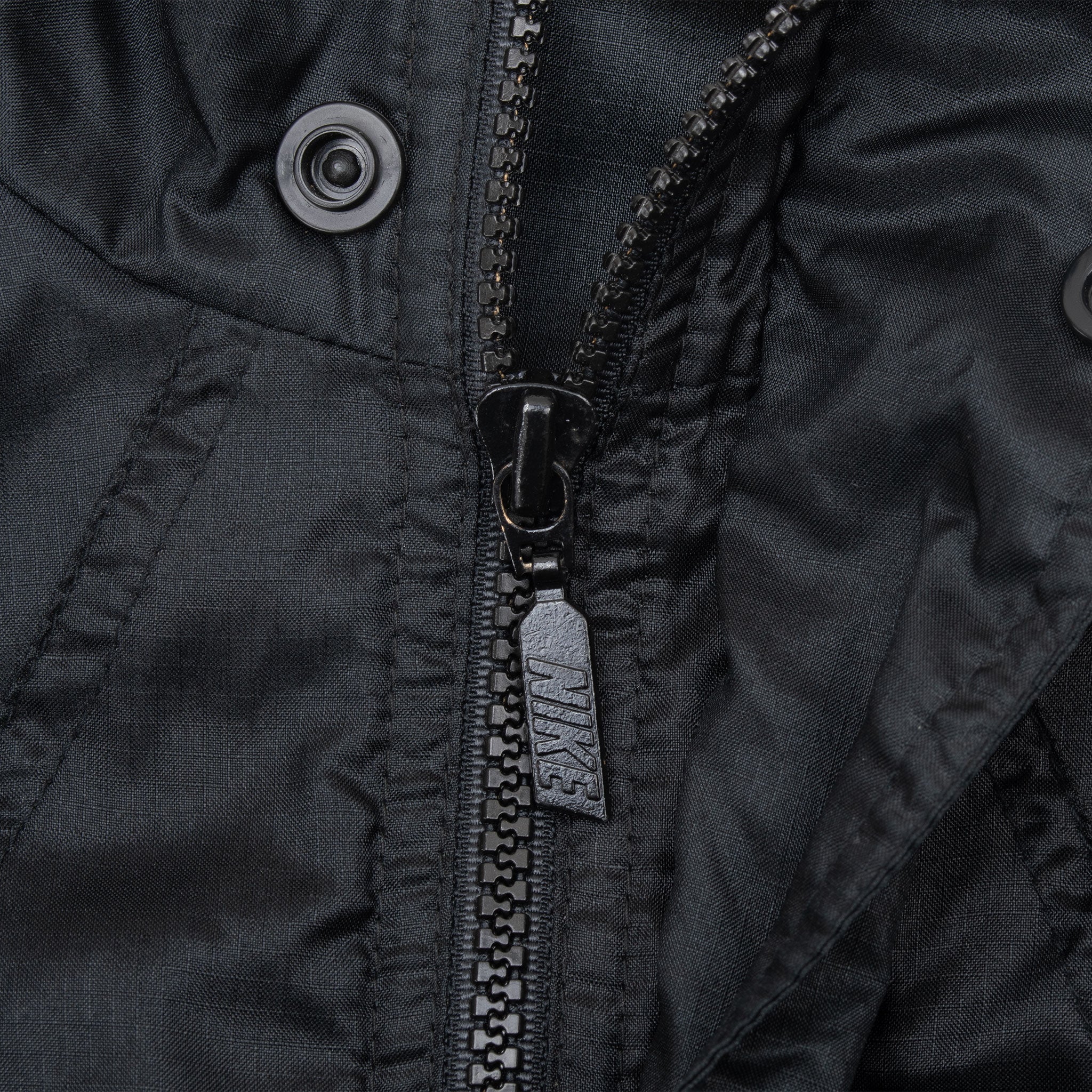 Vintage Nike Classic Swoosh Black Windbreaker Jacket Late 1980S Size Medium