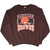 Full front view of brown Cleveland Browns crewneck sweatshirt